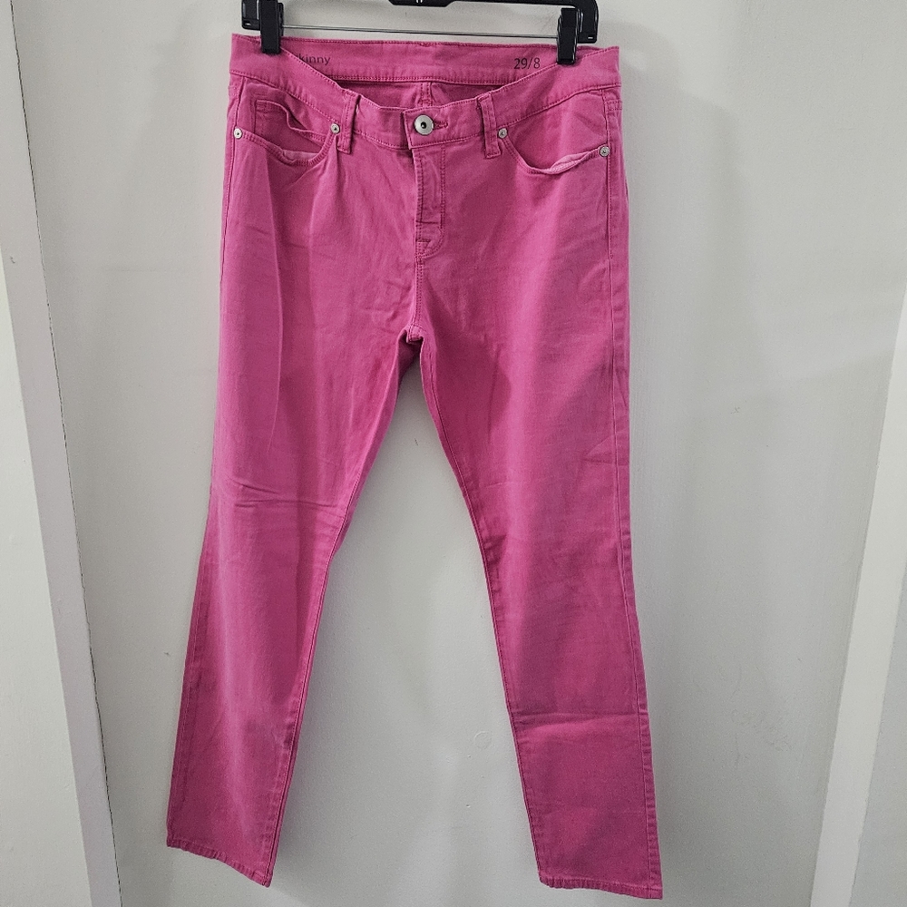 Jcp Skinny Super Soft Premium Pink Denim Size 29/8